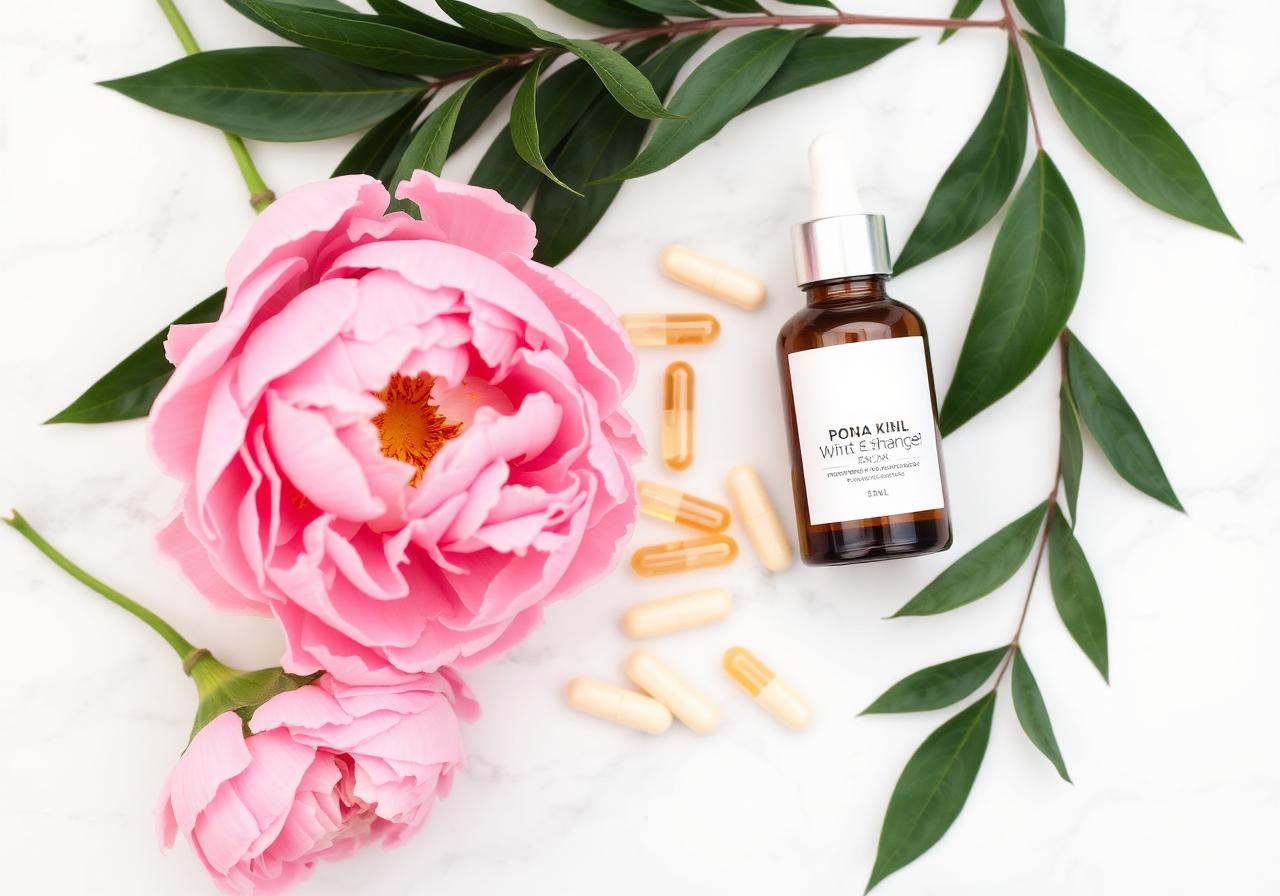 Horse Collagen for Skin ingredients flat lay